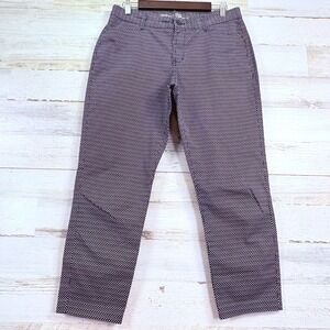 Khakis by GAP Slim City Black Dot Print Crop Capri Pants Womens‎ Size 8 Stretch